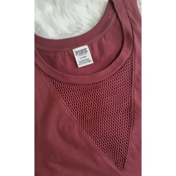 PINK Mesh Muscle Tank Top - Picture 3 of 3